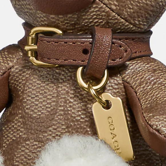 Coach Bear Charm NWT Designer Keychain Signature - Picture 3 of 5